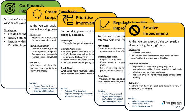 Image of some expanded strategies on the theme of Continuously Improve.