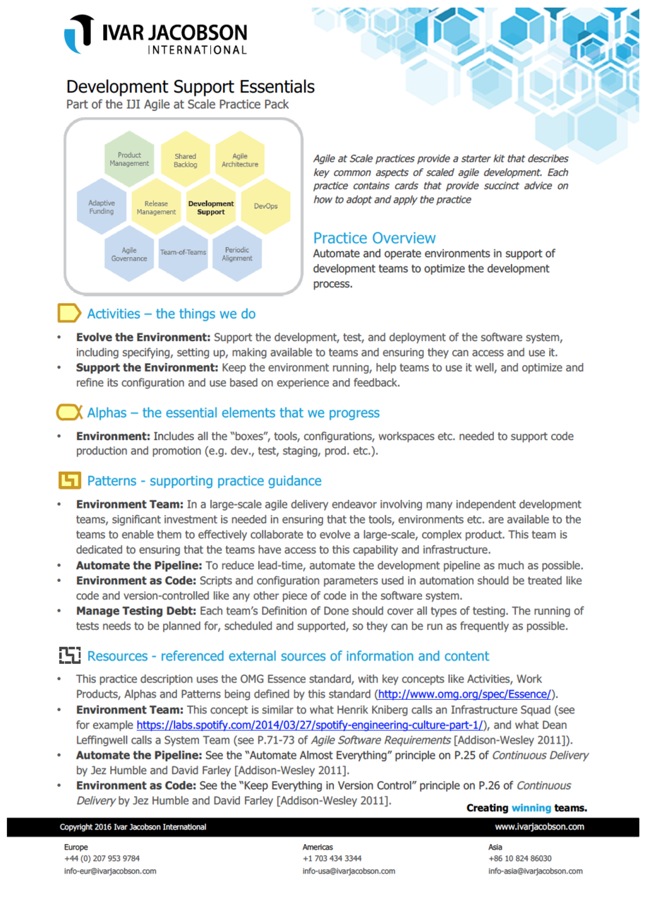 Development Support Essentials - An Essential Practice