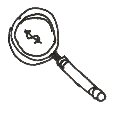 Magnifying Glass Inspecting A Dollar Symbol