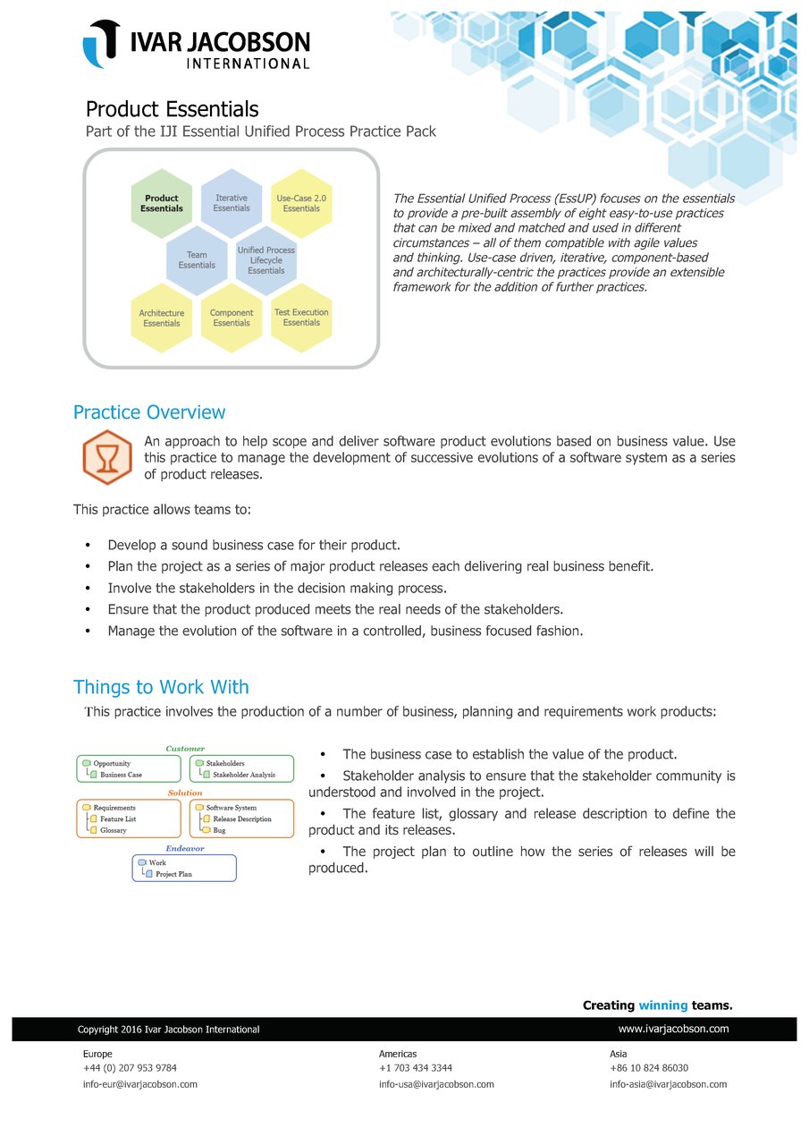 An image containing a summary of our Product Essentials pack, also detailed in the PDF linked on this page