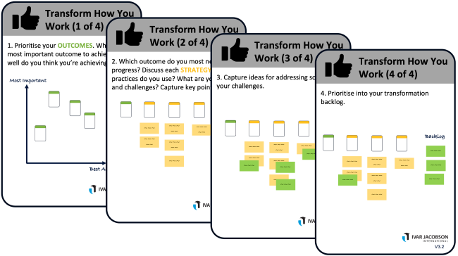 Image showing focussed instructions on cards for better engagement.