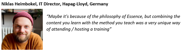Better Scrum Through Essence Course Testimonial from Niklas Heimbokel