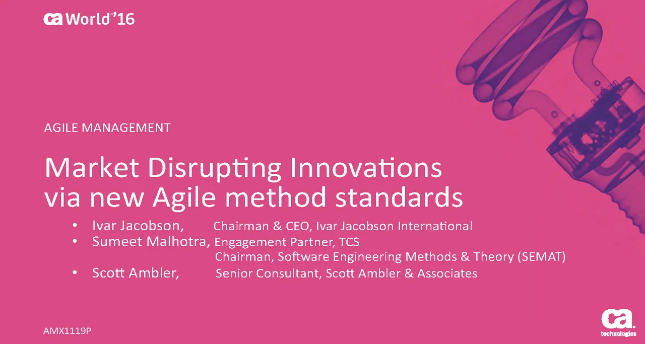 New Agile Standard Essence - a market disrupting innovation presentation