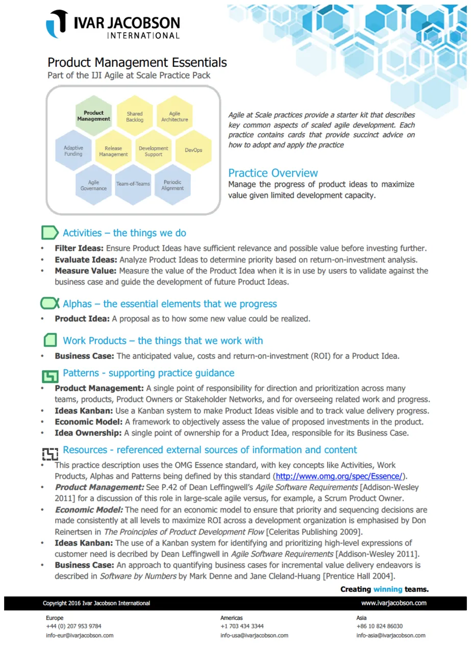 Essence - Product Management Essentials Flyer