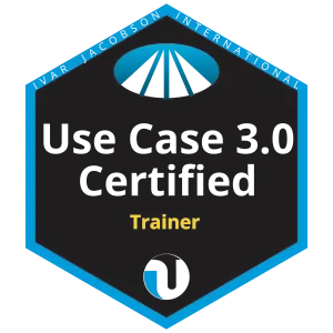 Image showing a digital badge for IJI Use Case trainers.