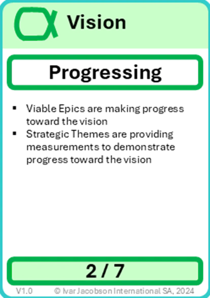Image showing the Progressing state of the Vision in support of LPM