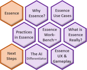 Infographic summarizing the various paths through the Essence and Essence WorkBench video summaries