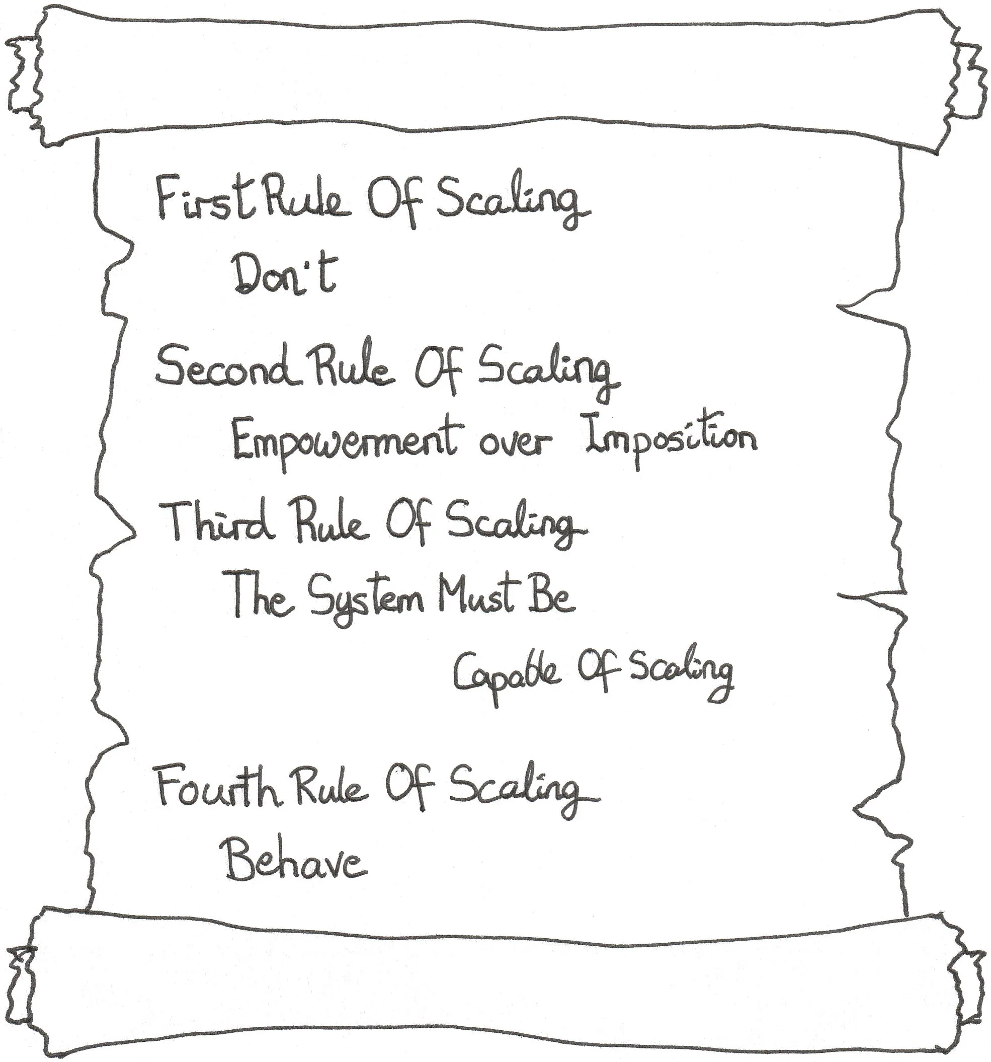 Four, Completely Unofficial, Rules For Scaling Agility