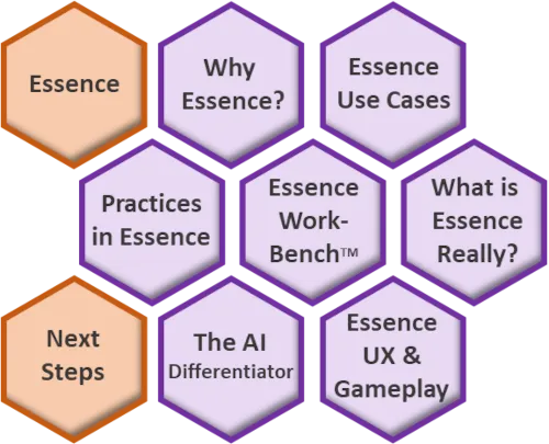 Info-graphic showing the various learning paths through the Essence and Essence WorkBench learning videos