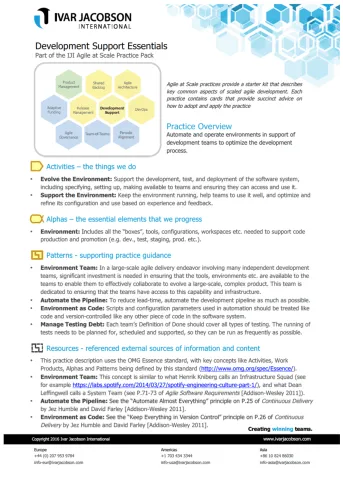 Development Support Essentials - An Essential Practice