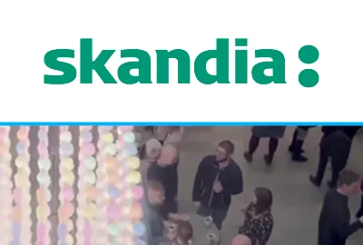 Image of the Skandia corporate logo.  Provides access to an IJI case study explaining how IJI helped Skandia undertake a full-scale transformation to the Scaled Agile Framework (SAFe).